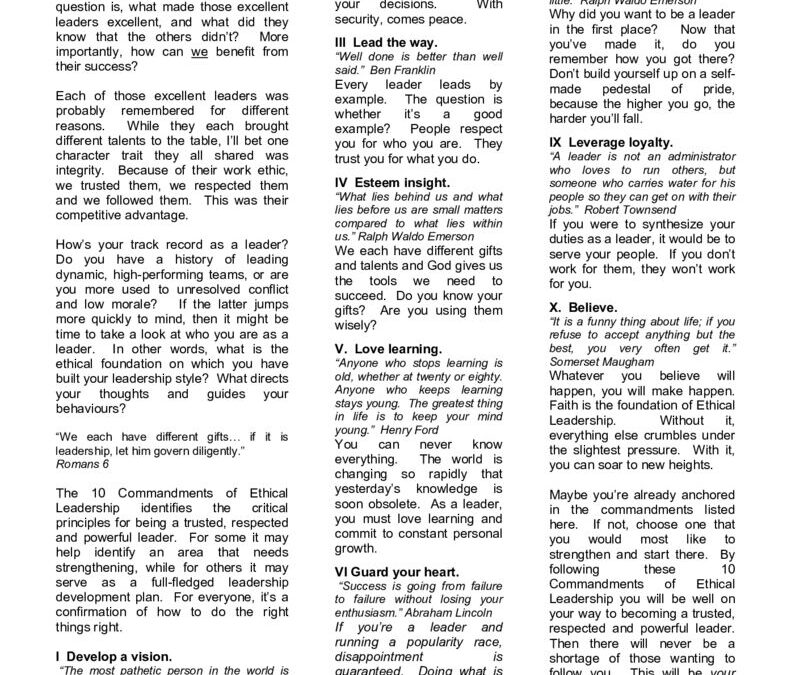 thumbnail of 10 Commandments Summary Article